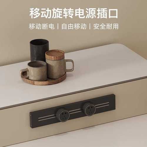 奶油风白色可伸缩岛台餐桌一体现代简约小户型高端法式岩板餐桌 - 图1