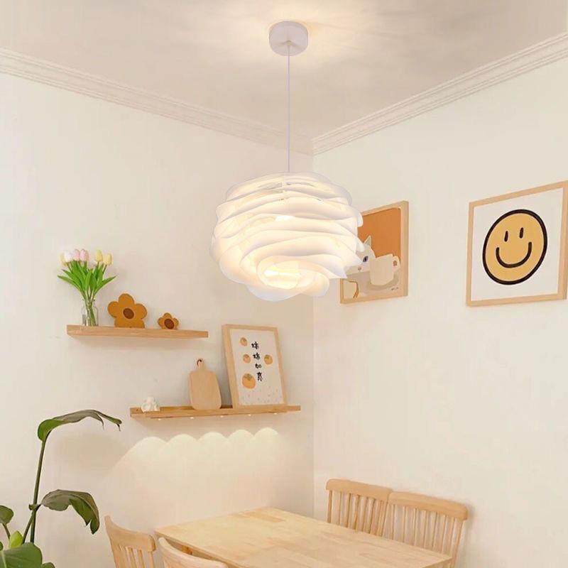 315现代简约网白色红双头创意季个性艺术单月吧台商用餐厅小吊灯C - 图2