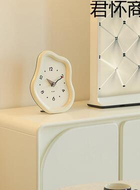 wooom屋奶油风家居客厅台式时钟玄关件桌面摆AL744841电视柜座钟z