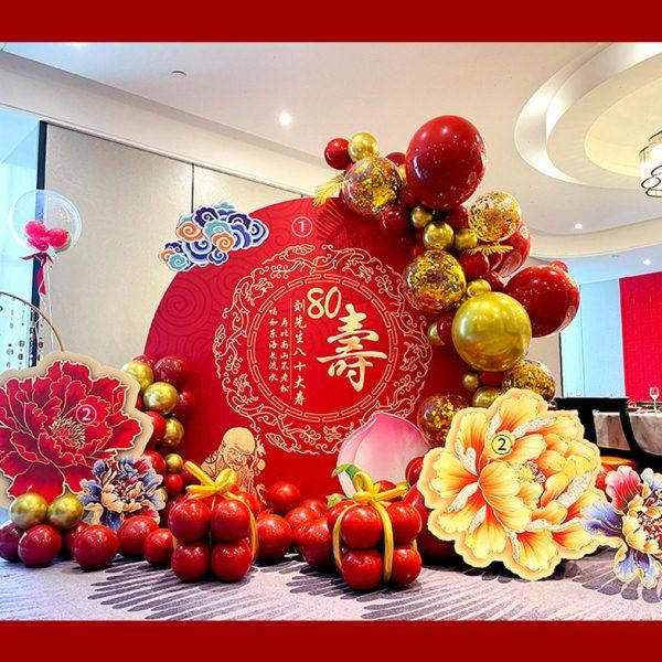 寿宴布置气球装饰70岁60气球背景墙80大寿场景装饰KT板寿星祝寿90,淘宝优惠券,粉丝福利购,淘宝优惠卷
