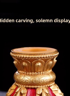 三漫陀藏式尼泊尔手摇转轮u底座摆件莲花座合金手持转金筒底托支