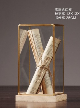 北欧创意玻璃罩h摆件轻奢客厅电视柜书房酒柜玄关桌面家居软装饰