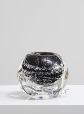 现代轻奢气泡彩色面球形琉璃花瓶样板间宿玄关电XY77091民视装柜