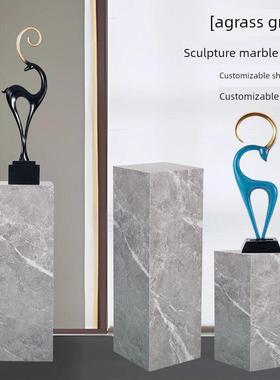 大理石底座桌底座大型地板雕塑码头酒店电视柜装饰展示