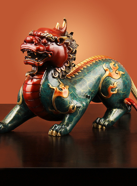 《八方来财之貔貅》全铜工艺w品摆件中式客厅老板办公室桌装饰礼