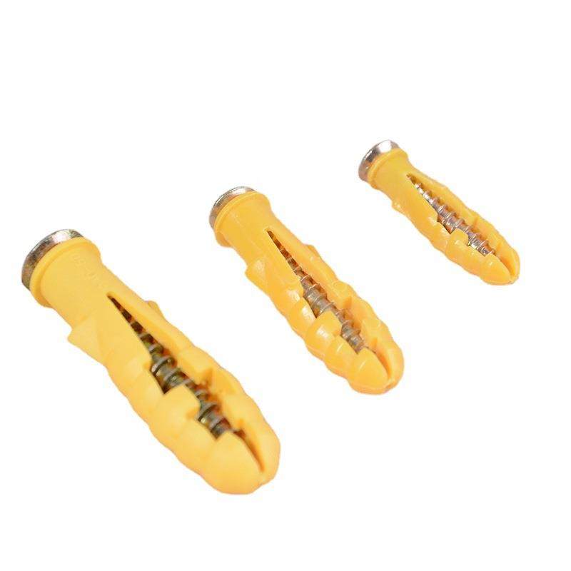 6694袋装小鱼建筑锚固钉6*308*40塑料黄膨胀螺丝塑料胀栓胀管,淘宝优惠券,粉丝福利购,淘宝优惠卷