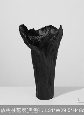 餐厅简约客厅茶几法式干花瓶花器售楼处展厅酒店大堂摆件软装饰品