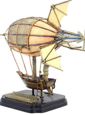 复古铁艺装饰摆设纯手工怀旧欧洲老式飞艇酒吧餐厅橱窗家居装饰