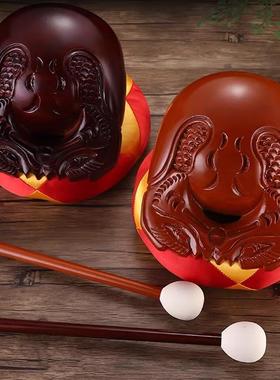 【当日交货】木鱼实木乐器打击乐器老式樟木原木大型木鱼