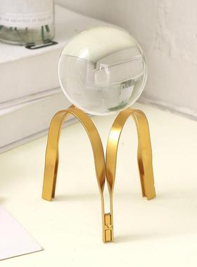 北欧风轻奢创意水晶球装饰品摆件家居客厅透明玻璃球新房艺术摆设