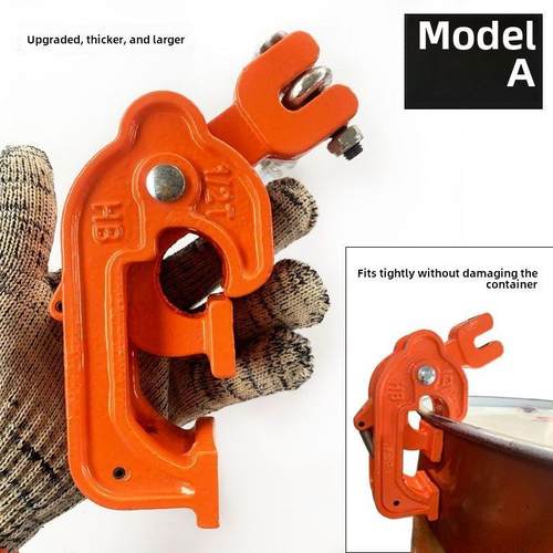 德国进口油桶吊臂吊装钳夹叉车吊装大桶铁桶塑料桶夹钩卸料 - 图0