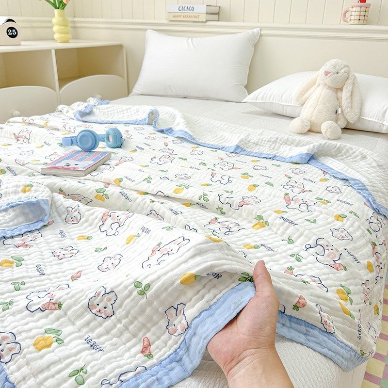 2025新款全棉婴儿六层纱布毛巾被宝宝纯棉盖毯儿童午睡毛毯小薄被,淘宝优惠券,粉丝福利购,淘宝优惠卷
