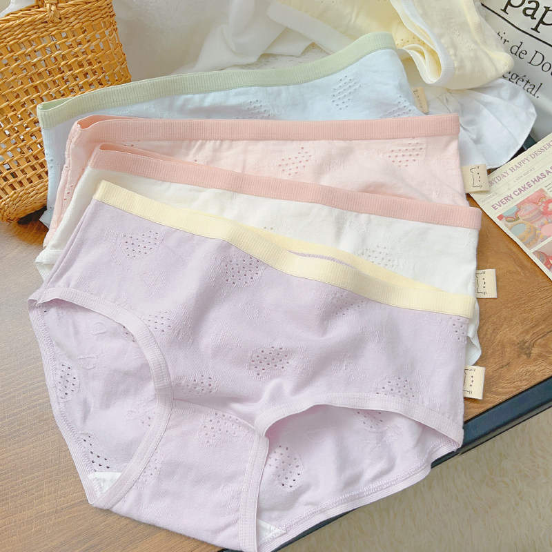 星冰乐~纯棉内裤女无痕A类婴童棉质透气全棉裆中腰纯色奶油系少女,淘宝优惠券,粉丝福利购,淘宝优惠卷