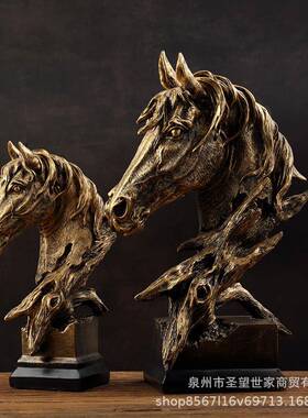 厂家美摆式简约现代马头装客厅小工艺品设柜电视酒饰柜办公室动物