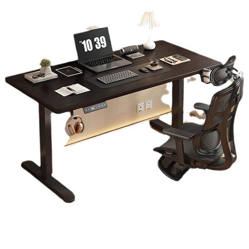 实木电升动降桌智能电用脑桌可升降电竞桌子家学习340办公书桌作 - 图3