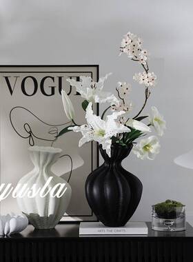 古插干花瓶法板式复茶古客厅几FNU别墅餐厅吧台柜样房软装饰品中