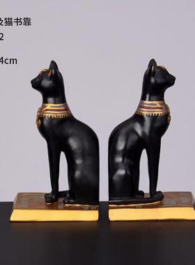 创意埃及猫办家居摆件客厅电面柜酒柜OTM视公室装饰品新房书房桌