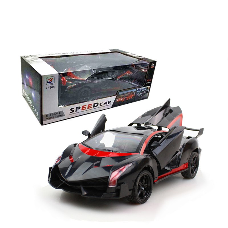 1:18五通三开门遥控汽车充电儿童玩具车模型无线遥控漂移赛车 - 图3