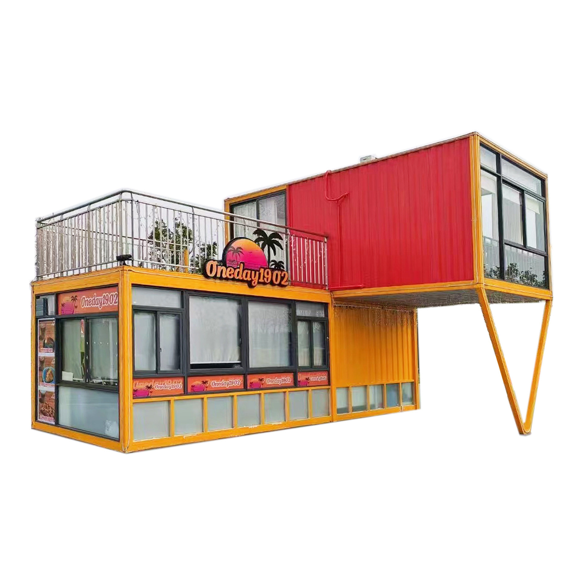 双层网红流行咖啡奶茶商铺集装箱摊位大波浪房移动板房定制可移动,淘宝优惠券,粉丝福利购,淘宝优惠卷