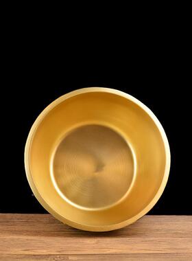 宏达黄八元铜加厚宝聚拉丝聚宝宝盆玄关聚泰卦铜盆全礼品摆件