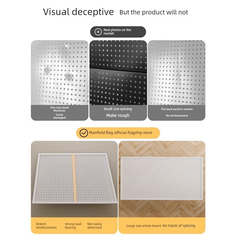 Round hole hole board wall storage rack cargo rack stainless steel display storage jewelry hardware tools universal hanging board