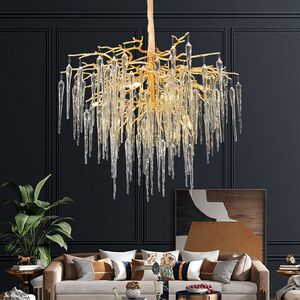 树枝冰条水晶吊灯餐厅灯别墅酒店创意奢华艺术树枝型吊灯