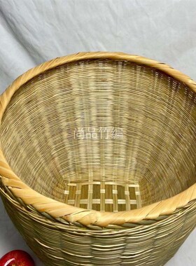竹编制品箩筐筐谷竹楼婚庆小罗框扁担淘米箩N篼结婚家用挑竹筐罗