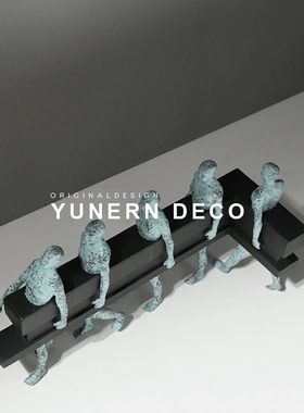 简约现代艺术人物雕塑摆件样板房间家居客M厅玄关柜艺术软装饰品