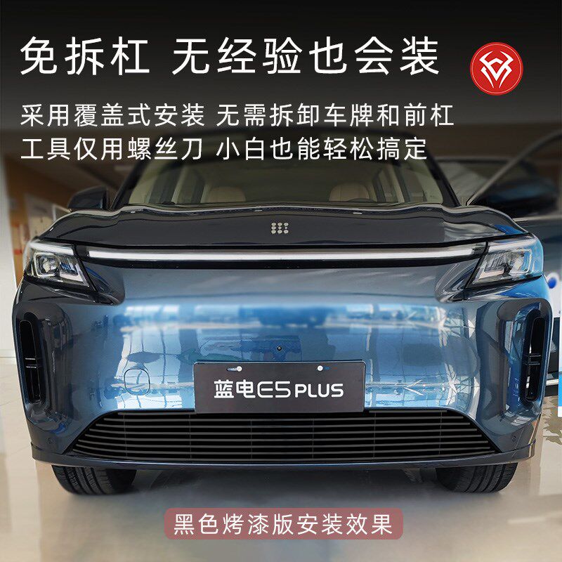 2025款蓝电e5pluqs水箱防虫网蓝电E5前脸中网外观改装配件汽车用