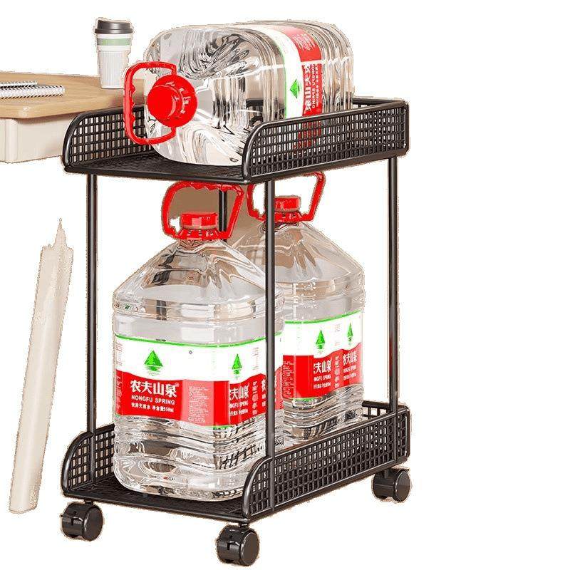 Desktop computer main base OYY seat bracket movable pulley machine chassis shelf home office double-layer rack