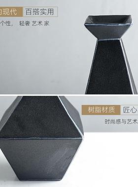 现简约意几何菱形脂代123花瓶样板间售楼处创客厅家居装饰花树器