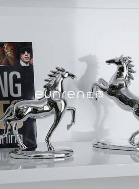 轻创意办公室马到品成柜功摆件奢工艺桌面KLS装饰书房书电视柜装