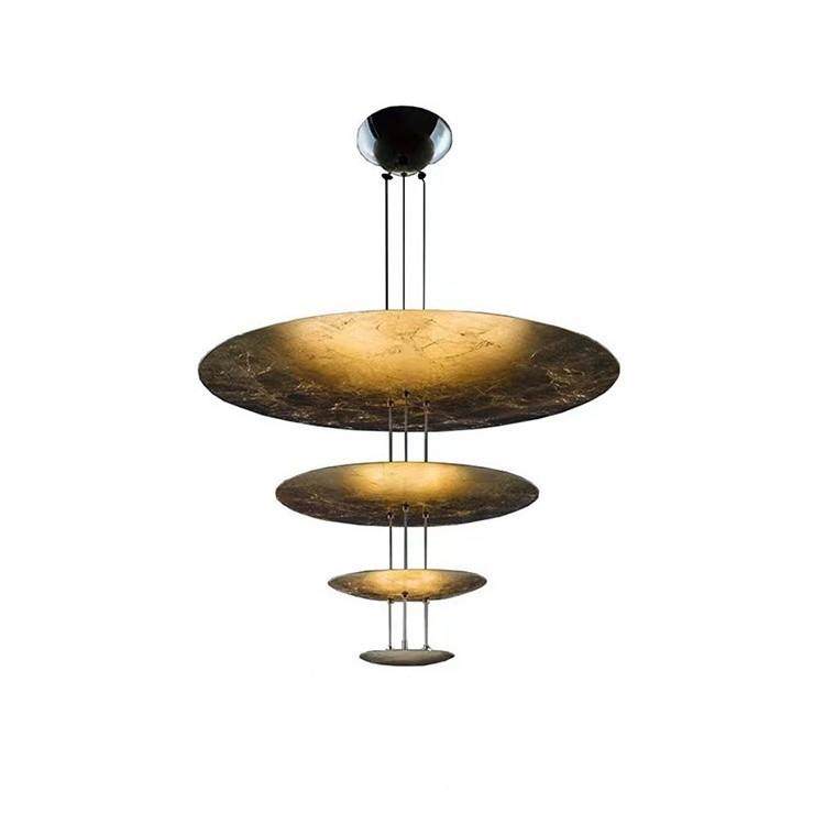 3551约简气现代轻奢大餐厅吧台吊灯创意个性箔客厅别墅挑空金吊灯,淘宝优惠券,粉丝福利购,淘宝优惠卷