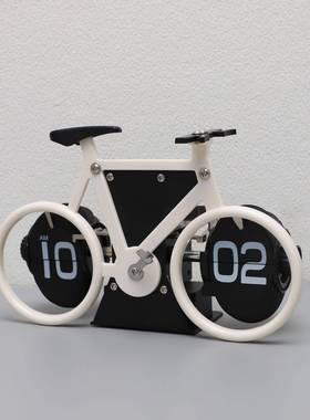 北欧创金动属色自翻页时钟家银居客意厅电视柜卧0728室桌面装饰品