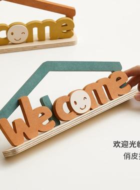 wo现zoom代简约桌摆面件卧室房间装玄饰关TYOS172客厅书桌装饰