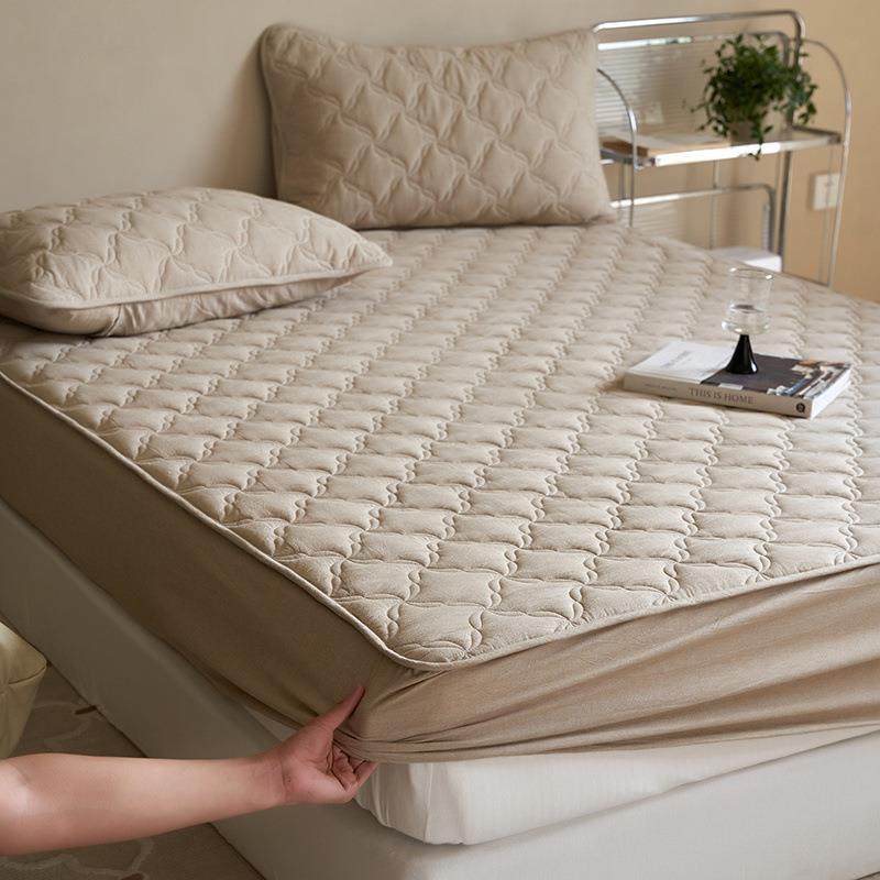 全棉A类色织大豆纤维水洗棉夹棉单床笠纯棉床罩隔脏床垫保护套,淘宝优惠券,粉丝福利购,淘宝优惠卷