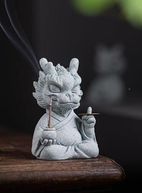 摆创意国潮青砂石20240422招茶财龙指宠件精品可养一有钱茶桌家居