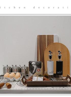 橱样板tb-67519间厨房柜软装饰品摆件砧板味罐面调包托盘合组套装