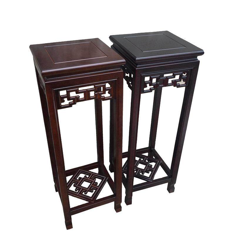 实木花架置物架客厅乌金木简约中式花几带抽屉仿古黑檀盆景架花架,淘宝优惠券,粉丝福利购,淘宝优惠卷