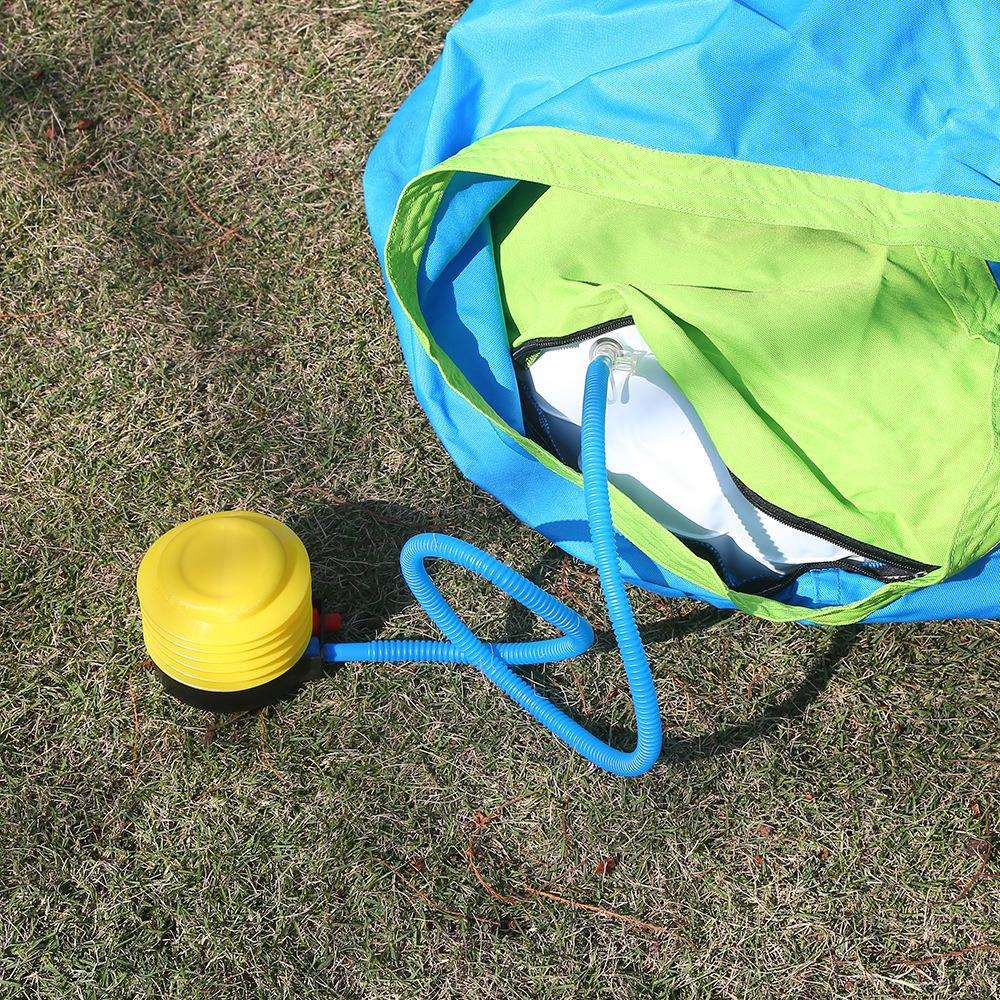 儿童便携式充气秋千吊椅 创意户外懒人吊床 彩色加厚降落伞布床 - 图1