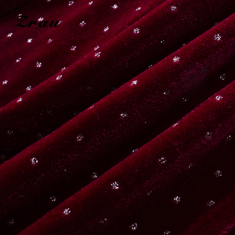 ZRAU复古时尚气质吊带连衣裙2025秋冬新款丝绒V领中长裙女 - 图3