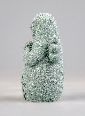 国潮青砂石海利亚女神q兰花女神石像摆件桌面客厅酒柜家居鱼缸造