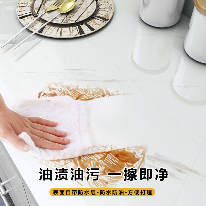 大理石厨房台面贴纸防油耐高温铝箔底自粘桌面灶台贴膜翻新装饰,淘宝优惠券,粉丝福利购,淘宝优惠卷