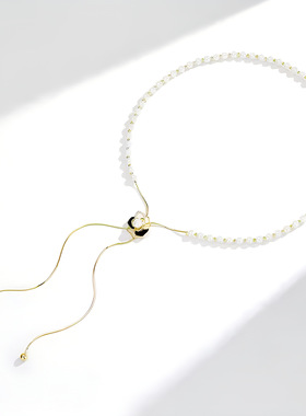 新款山茶花毛衣项链女性感