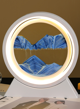 创意流沙画摆件客厅家居r电视柜装饰品卧室小夜灯办公桌面沙漏礼