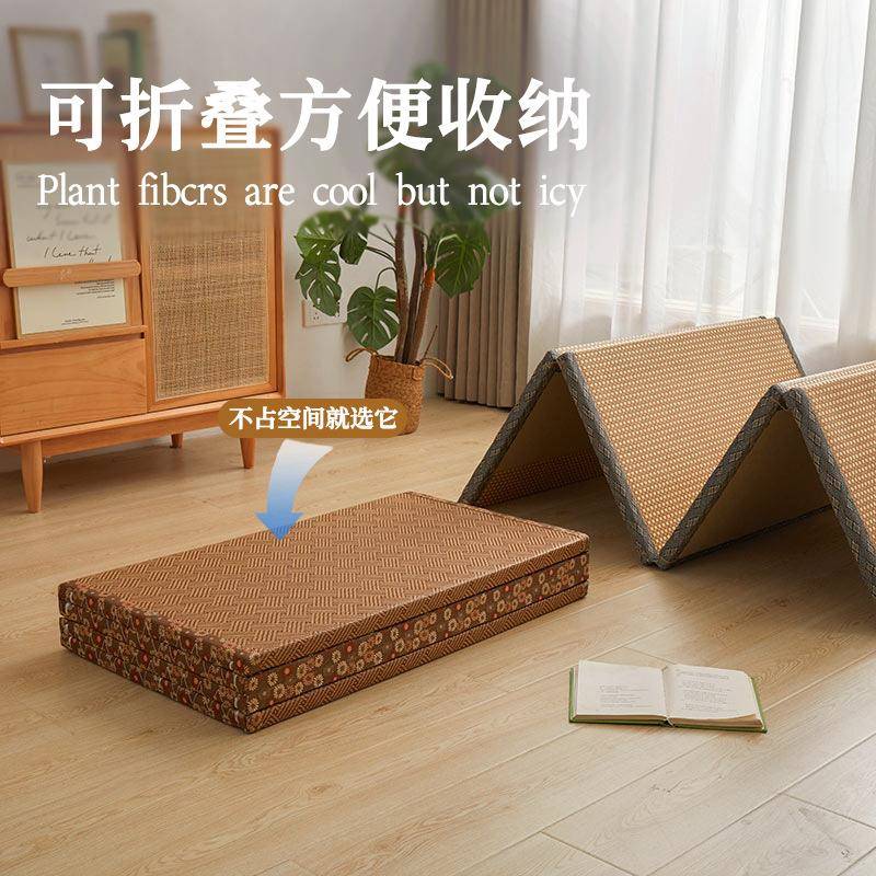 伊芯-多日榻式榻地米藤席垫环保椰棕垫飘窗垫垫多功能可折叠地垫 - 图0