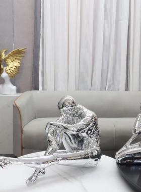 现代简约摆电镀空基女1173神艺术件客厅样饰板房电山视柜玄关家居