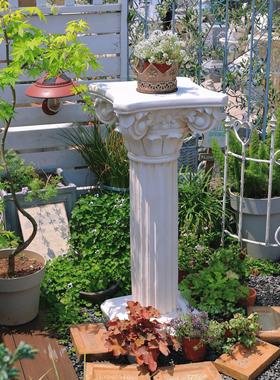 室内简约欧式风格纯白色罗马柱娃娃子莫储物架户外花园装饰饰品