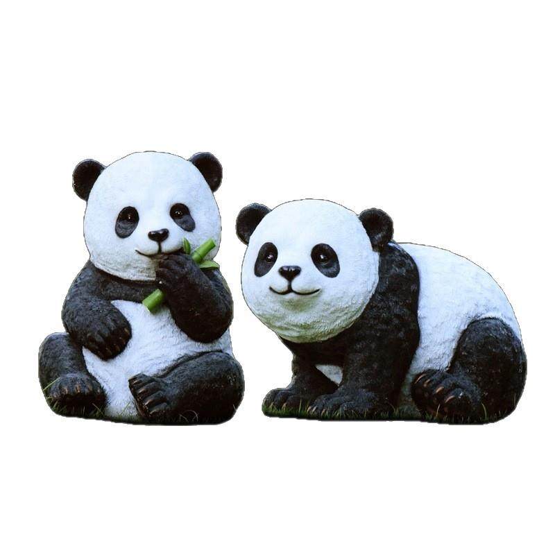猫8118熊猫园景小品幼儿园仿真动物摆观件户外花园庭院造景林玻璃,淘宝优惠券,粉丝福利购,淘宝优惠卷