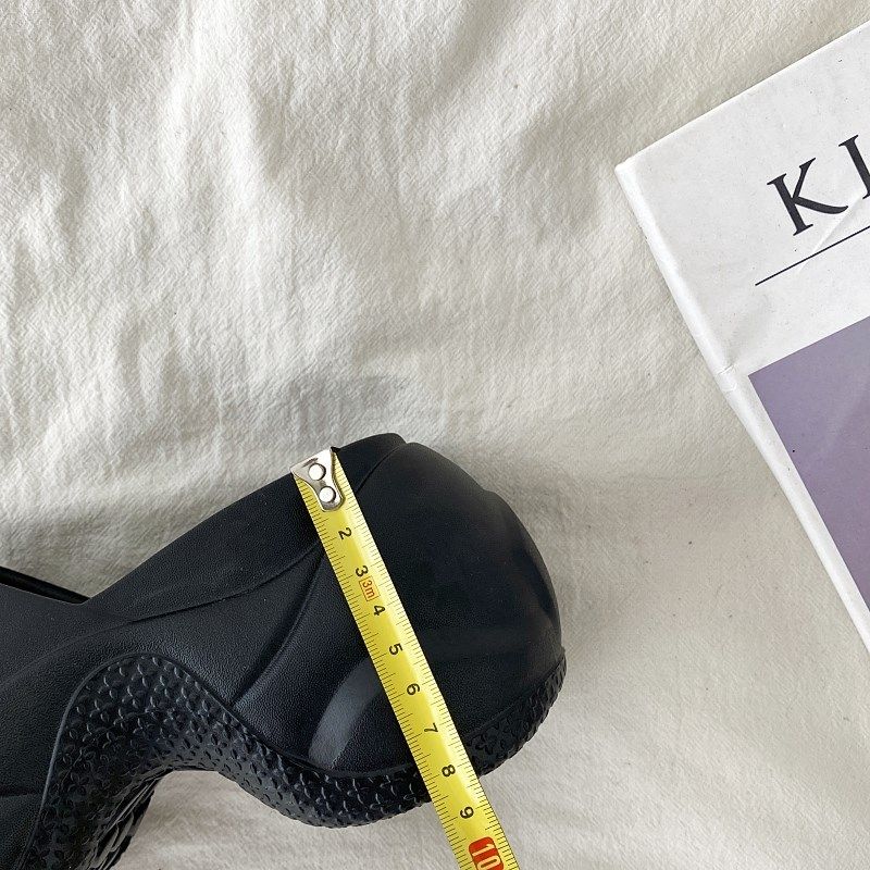 喜叔十字花厚底高跟拖鞋女秋外穿网红增高坡跟沙滩鞋一字高跟凉拖,淘宝优惠券,粉丝福利购,淘宝优惠卷